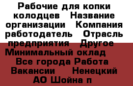 Рабочие для копки колодцев › Название организации ­ Компания-работодатель › Отрасль предприятия ­ Другое › Минимальный оклад ­ 1 - Все города Работа » Вакансии   . Ненецкий АО,Шойна п.